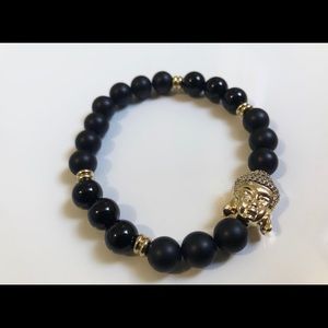 Gold Buddha Agate bracelet